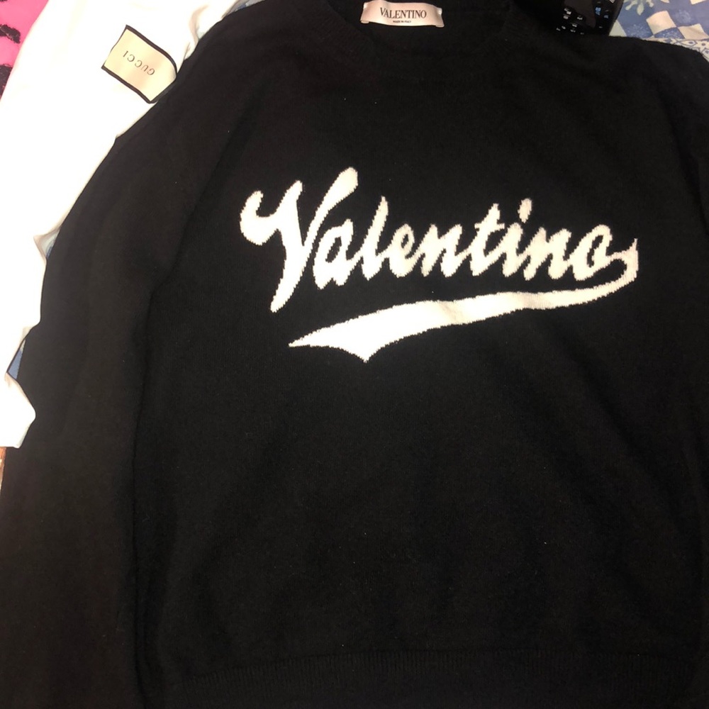 Valentino Women Black Sweater Virgin Wool, Cashmer